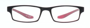 Fertiglesebrille Kunststoff Steckbügel Schwarz Rot 05-21020-01