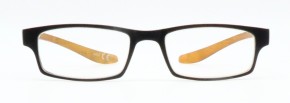 Fertiglesebrille Kunststoff Steckbügel Schwarz Goldgelb 05-21020-02