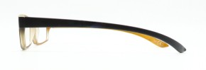 Fertiglesebrille Kunststoff Steckbügel Schwarz Goldgelb 05-21020-02